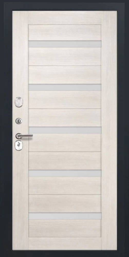 Входная дверь ДвериПРО Д-68 СБ-1 (ст. белое, 16мм, беленый дуб) DPRO196859 внутренняя сторона