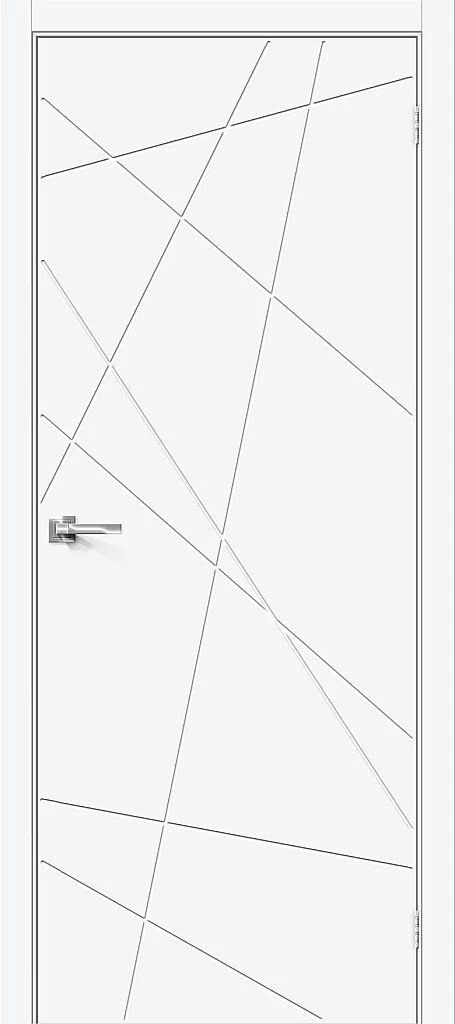 Фото Межкомнатная дверь Граффити-5.Д.П White Silk BR5520