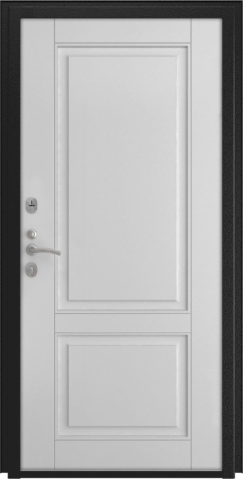 Входная дверь Аура L-5 (16мм, белая эмаль) внутренняя сторона